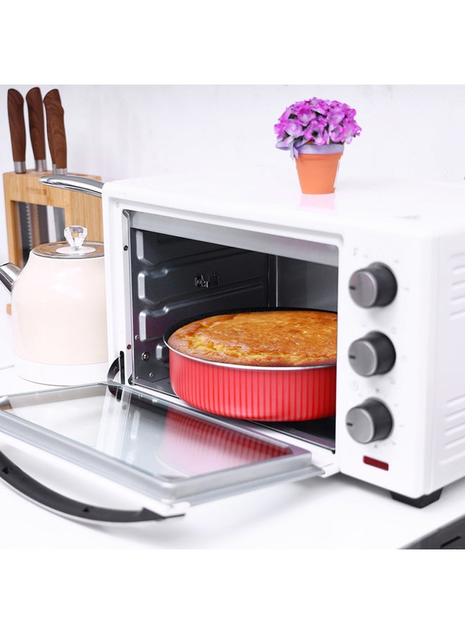 رويال فورد صينية خبز من الألومنيوم، باللون الأسود/الأحمر، قطر 32 سم. أسود/أحمر 32سم - Image 5