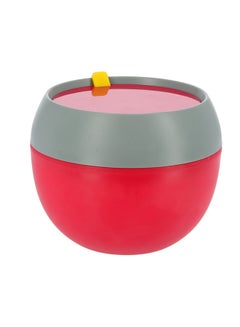 Royalford 2 Layer Fashionable Round Lunch Box Red/Grey/Pink 14.8x12.1cm  - Image 1