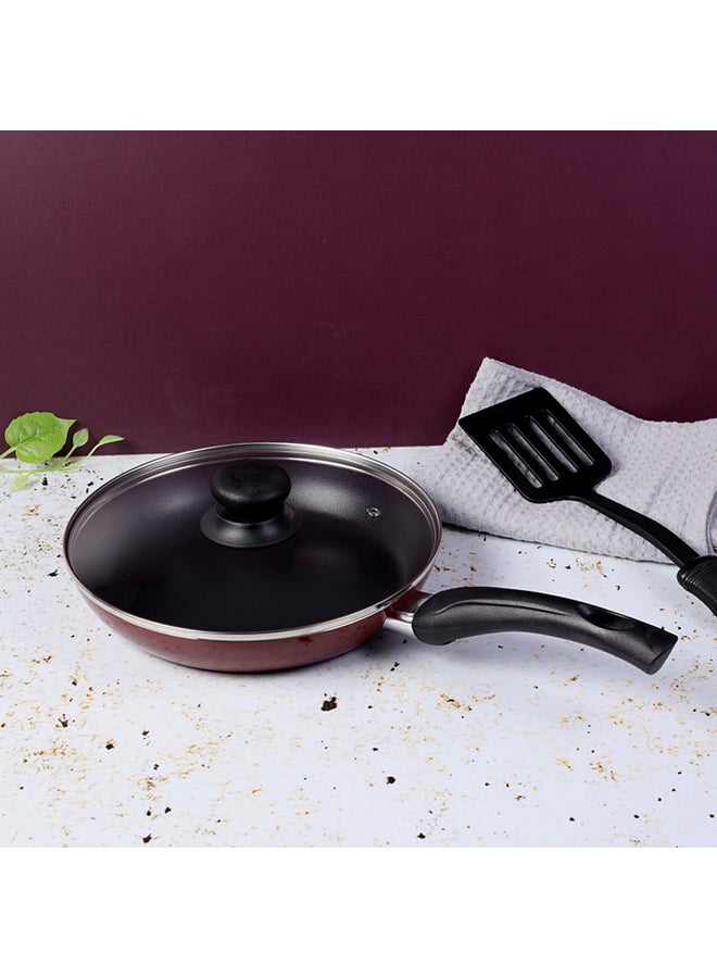 Royalford - Fry Pan With Lid Black 28 cmcm - Image 1