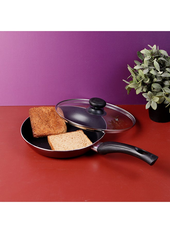 Royalford - Fry Pan With Lid Black 28 cmcm - Image 1
