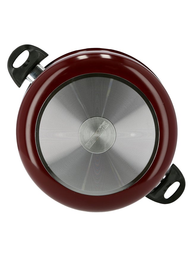 Royalford - Nonstick Cookware With Lid Red 24cm - Image 1