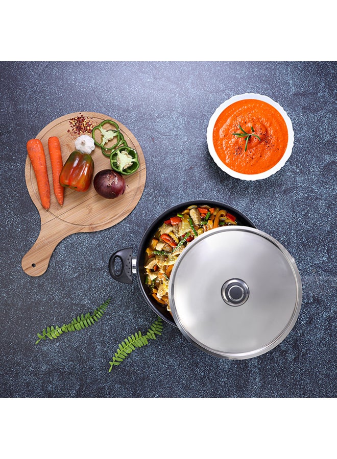 Royalford - Nonstick Cookware With Lid Red 24cm - Image 1