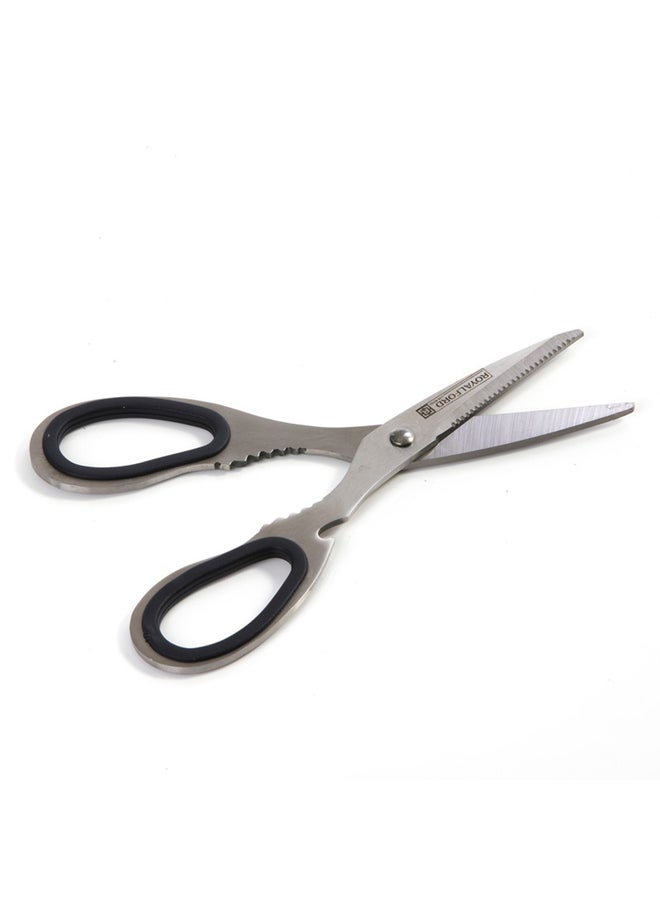 Royalford - 3In1 Kitchen Scissors Opener And Nut Cracker 22.5X7.5X1Cm Multicolor Silver - Image 1