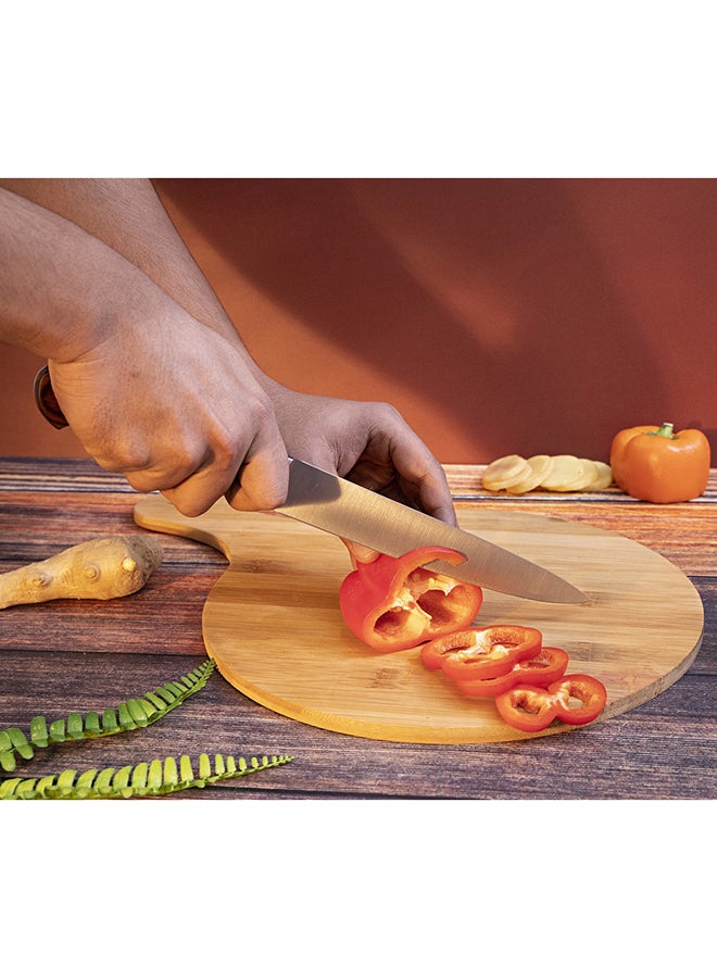 Royalford 8" Slicer Knife Premium Quality High Grade Extra Sharp Ss Blade With Strong Wooden Handle 33X3X1.8Cm Multicolor  - Image 4