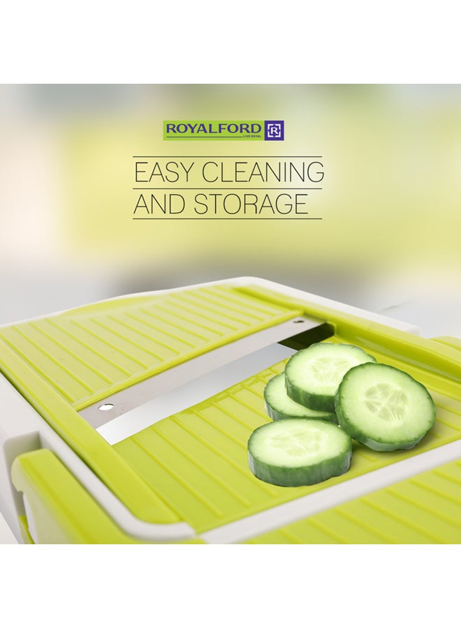 Royalford - 11-In-1 Mandoline Chopper Set Clear/Green - Image 1