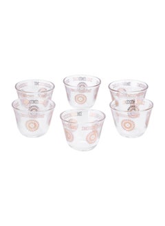 6-Piece Laya Cawa Cup Set Clear/Gold 25cm