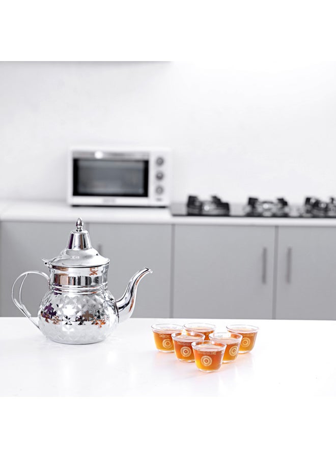 Royalford - 6-Piece Laya Cawa Cup Set Clear/Gold 25cm - Image 1