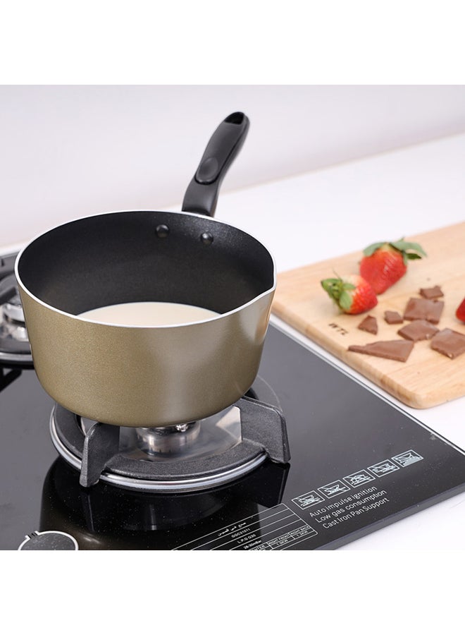 Royalford Non-Stick Milk Pan – 14cm/1 Litre Saucepan – Pouring Spout with Ergonomic Handle - Tea Pan Saucepan Milk Pot – Ideal as Coffee Pot, Tea Pot, Milk Pot And Small Saucepan Golden Brown 14cm  - Image 3