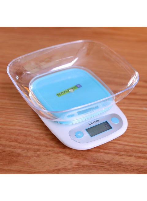 Electronic Kitchen Scale Blue Scale/Clear Bowl
