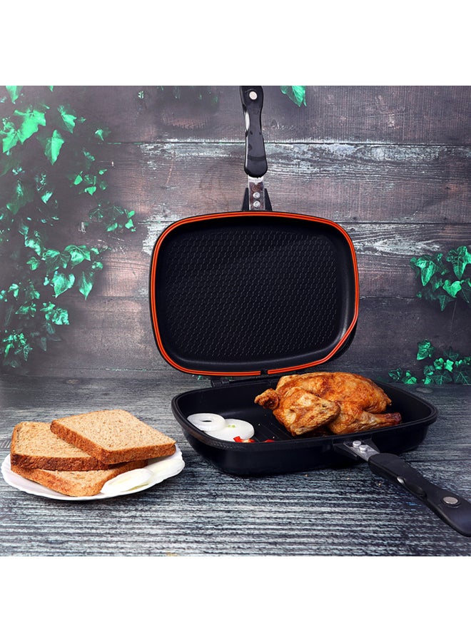 Royalford - Double Grill Pan Black/Silver/Red 40cm - Image 1