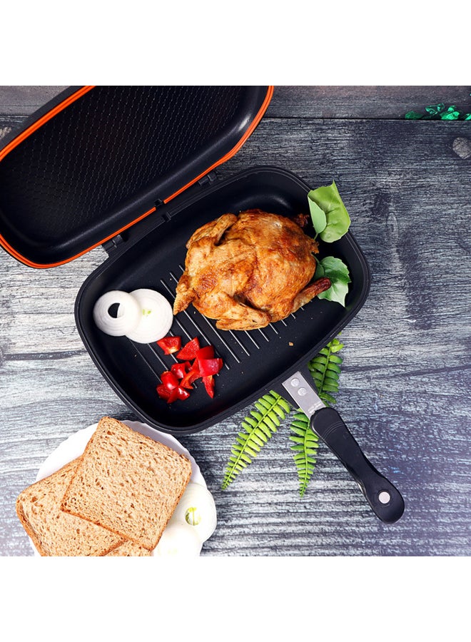 Royalford - Double Grill Pan Black/Silver/Red 40cm - Image 1