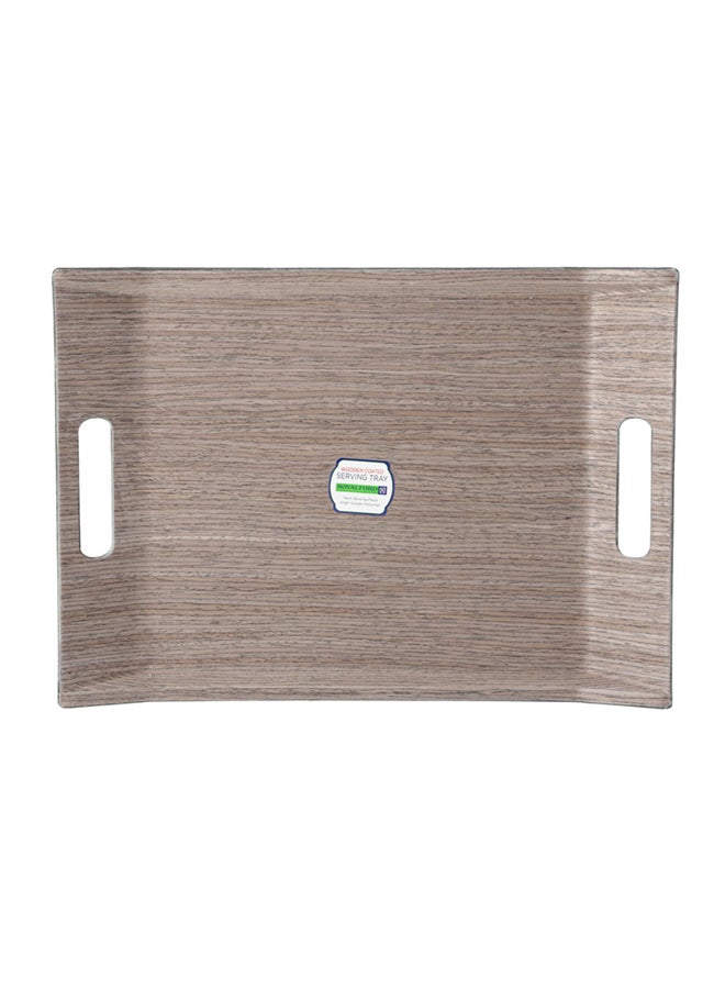 Royalford Wooden Coated Serving Tray 46 X 31 Cm Non Skid Surface High Grade Polymer  - Image 2