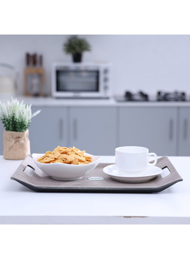 Royalford Wooden Coated Serving Tray 46 X 31 Cm Non Skid Surface High Grade Polymer  - Image 5