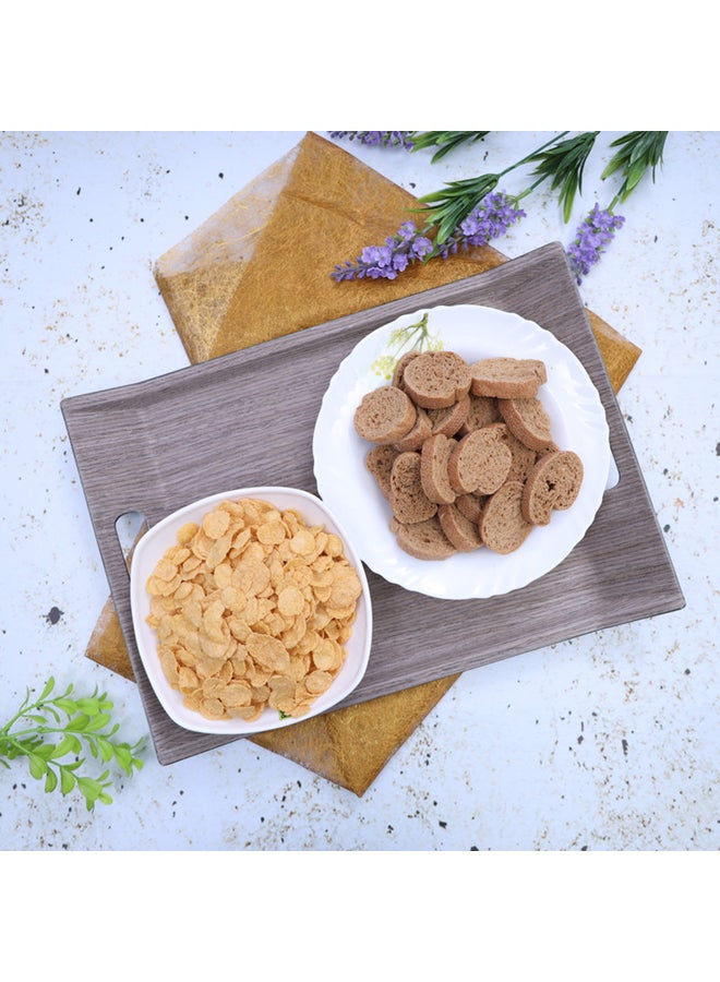 Royalford Wooden Coated Serving Tray 46 X 31 Cm Non Skid Surface High Grade Polymer  - Image 3