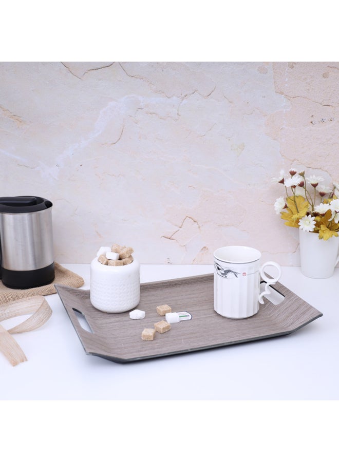 Royalford Wooden Coated Serving Tray 46 X 31 Cm Non Skid Surface High Grade Polymer  - Image 4