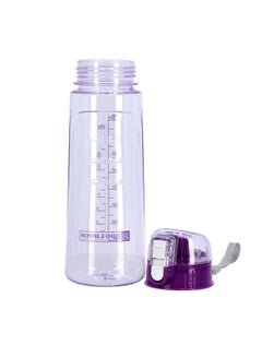 Royalford Royalford Water Bottle with Volume Marker- Portable Design with Straw & Loop Handle BPA Free Eco Friendly with Sipper Spout  Ideal for Sports Gym Fitness Trekking & More Purple 550ml  - Image 2