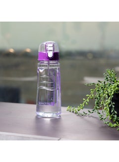 Royalford Royalford Water Bottle with Volume Marker- Portable Design with Straw & Loop Handle BPA Free Eco Friendly with Sipper Spout  Ideal for Sports Gym Fitness Trekking & More Purple 550ml  - Image 3