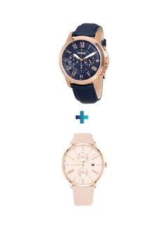 Women's Leather Chronograph Wrist Watch 1782071 With Leather Analog Wrist Watch Fs4835