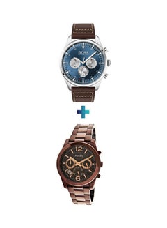 FOSSIL Women's Water Resistant Analog Watch ES4110 With Date Display With Pioneer Chronograph Quartz Wrist Watch 1513709  - Image 1