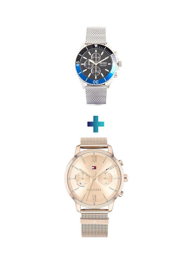 TOMMY HILFIGER Women's Stainless Steel Chronograph Watch 1782303 Ocean Edition Water Resistant Chronograph Watch 1513742 - Image 1