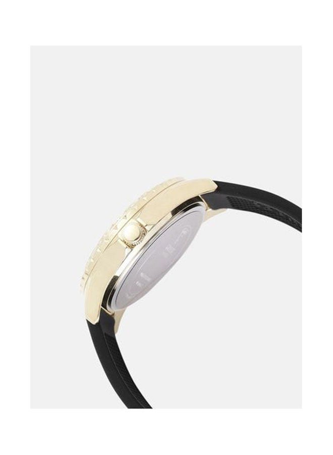 جس طقم ساعة يد بعقارب وسوار من السيليكون طراز W1096L3 مع ساعة يد كرونوغراف مقاومة للماء طراز MK8365 للنساء - Image 3