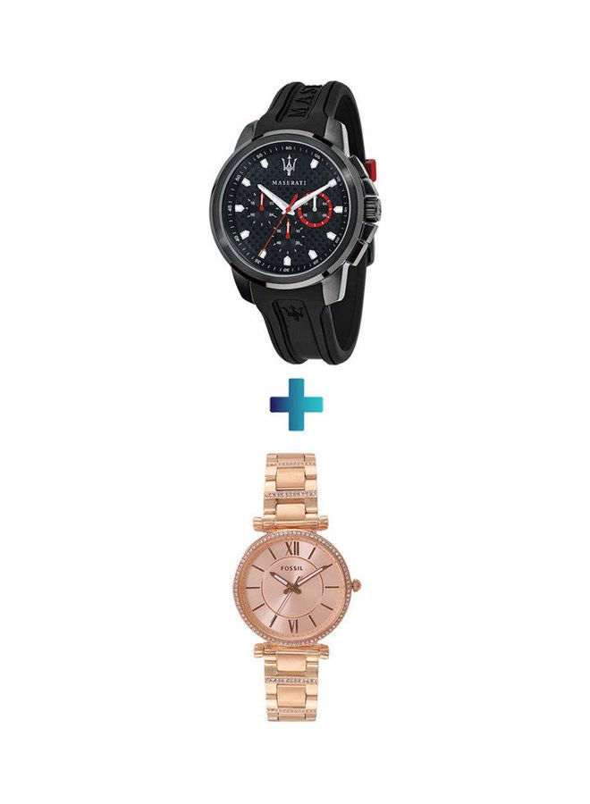 FOSSIL Women's Stainless Steel Analog Watch Es4301 Silicone Analog Watch R8851123007 