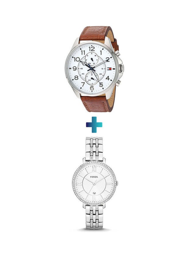 FOSSIL Men's Clasp Analog Watch Es3545P With Wrist Watch 1791274 Set  - Image 1