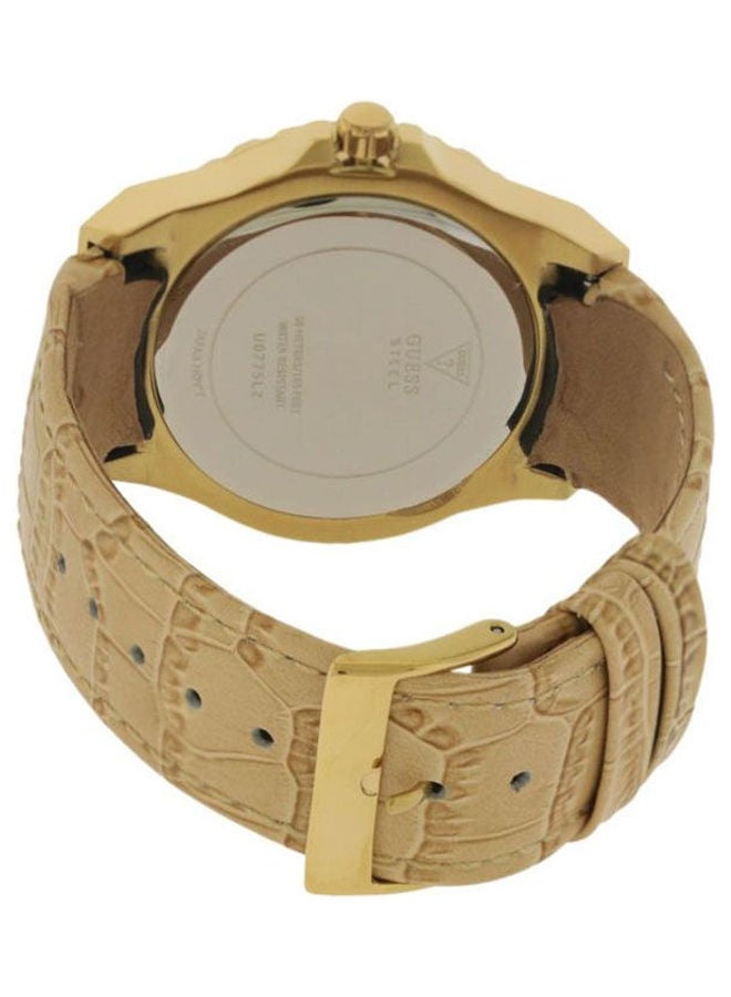 جس ساعة يد بعقارب وسوار من الجلد طراز U0775L2 مع ساعة يد رجالية بعقارب وسوار من الستانلس ستيل طراز HB1513630 للنساء - Image 2