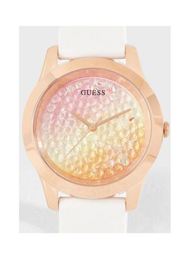 جس Women's Silicone Analog Watch W1223L3 With Leather Chronograph Wrist Watch Set 1710389 - Image 3