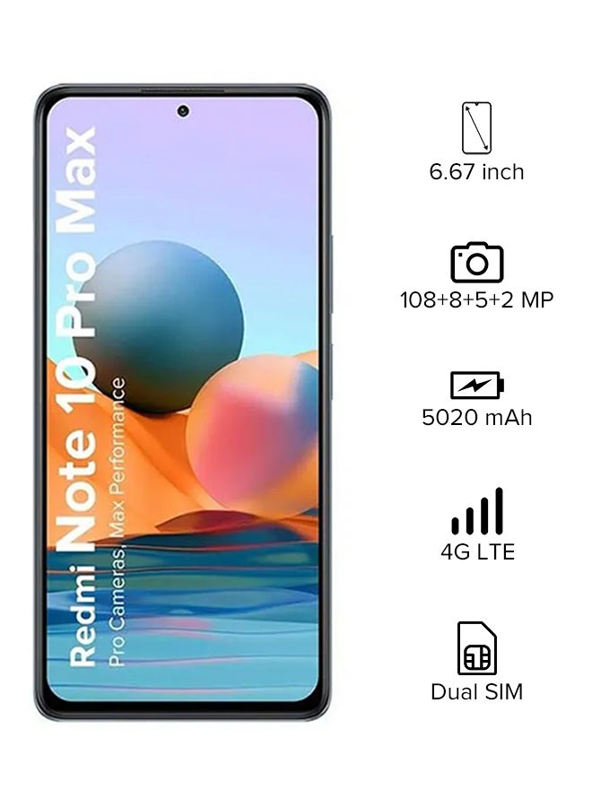 Xiaomi - Redmi Note 10 Pro Max Dual Sim Glacial Blue 8GB RAM 128GB 4G LTE - Image 1
