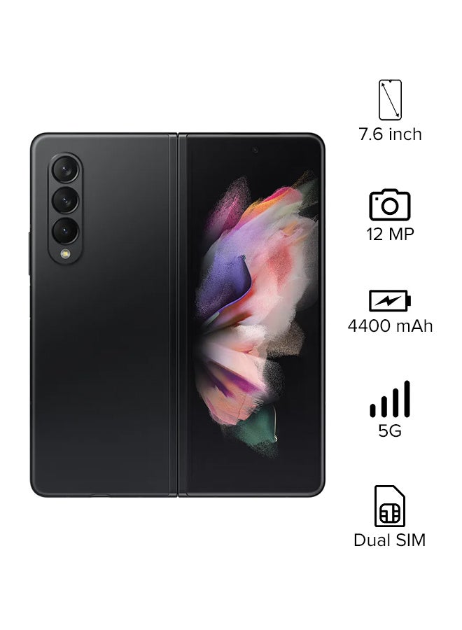 Samsung - Galaxy Z Fold 3 5G Dual SIM Phantom Black 12GB RAM 256GB - Middle East Version - Image 1