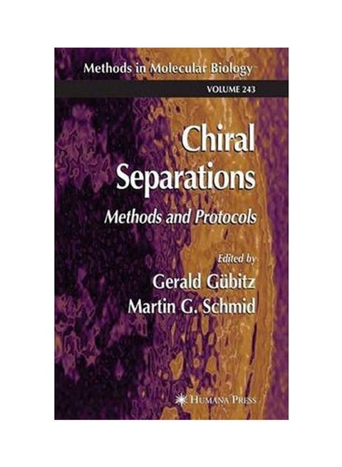 Chiral Separations: Methods and Protocols Paperback English by Cubitz - 2004