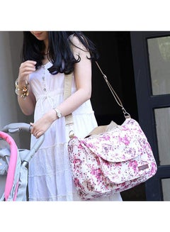 QiaoKai Waterproof Adjustable Strap Large Capacity Flower Printed Baby Diaper Bag  - Image 2
