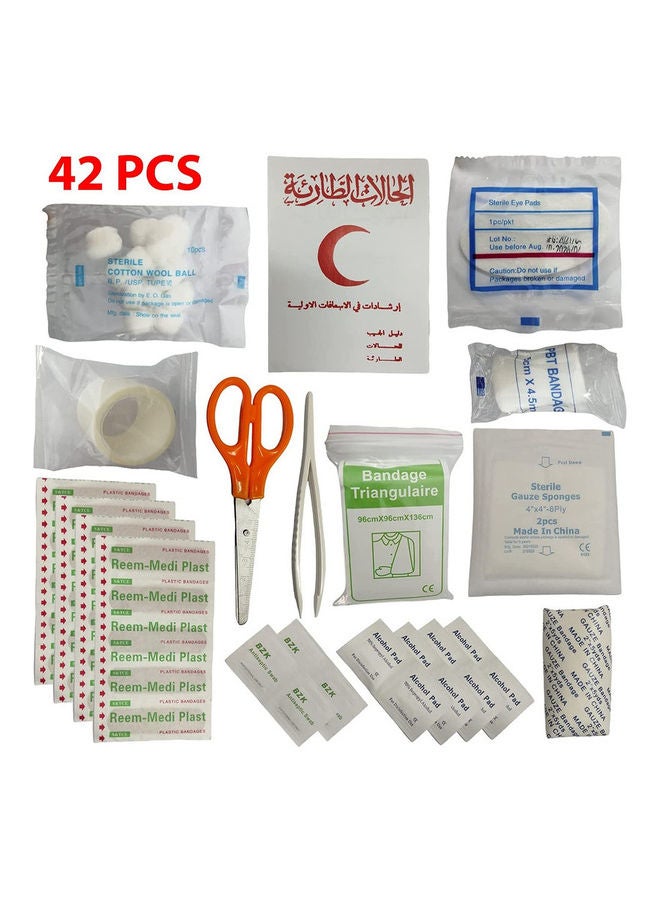 YONK First Aid Kit Set 42-Piece White 21cm - Image 3