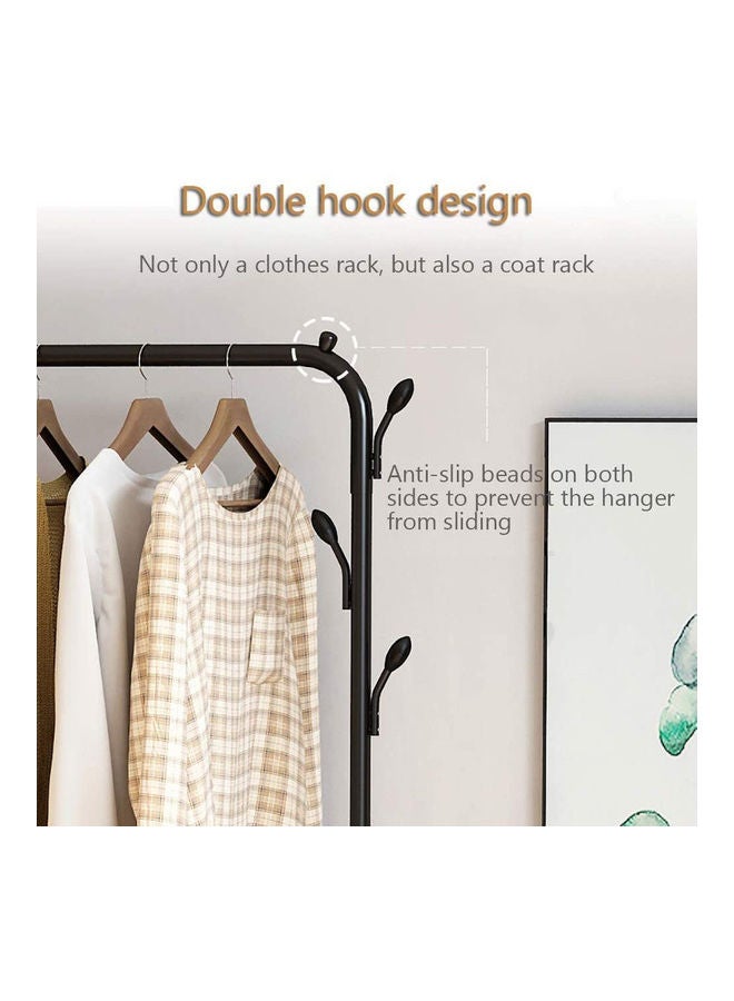 Toshionics - Single Rail With Side Hook Clothes Organizer Rack White 110x150x40cm - Image 1