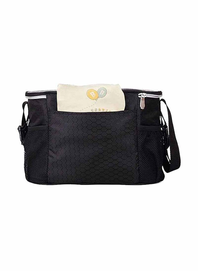 QiaoKai - Waterproof Adjustable Strap Sturdy And Durable Large Capacity Baby Diaper Bag Black - Image 1