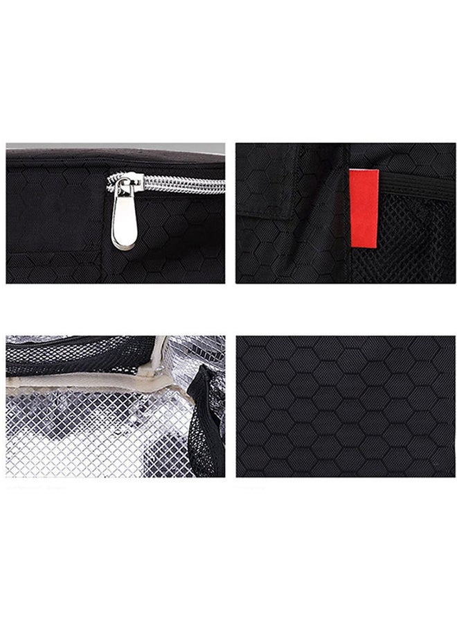QiaoKai - Waterproof Adjustable Strap Sturdy And Durable Large Capacity Baby Diaper Bag Black - Image 1