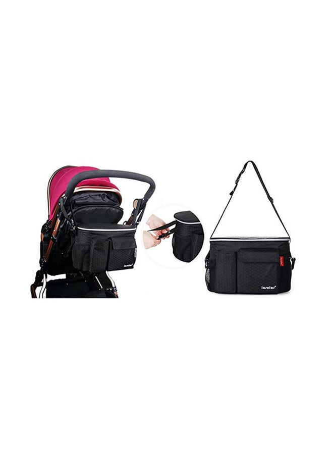 QiaoKai - Waterproof Adjustable Strap Sturdy And Durable Large Capacity Baby Diaper Bag Black - Image 1