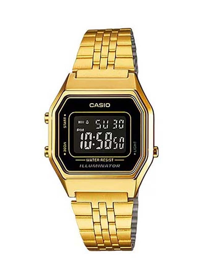 CASIO Women's Stainless Steel Digital Wrist Watch LA680WGA-1BDF - 29 mm - Gold - Image 1