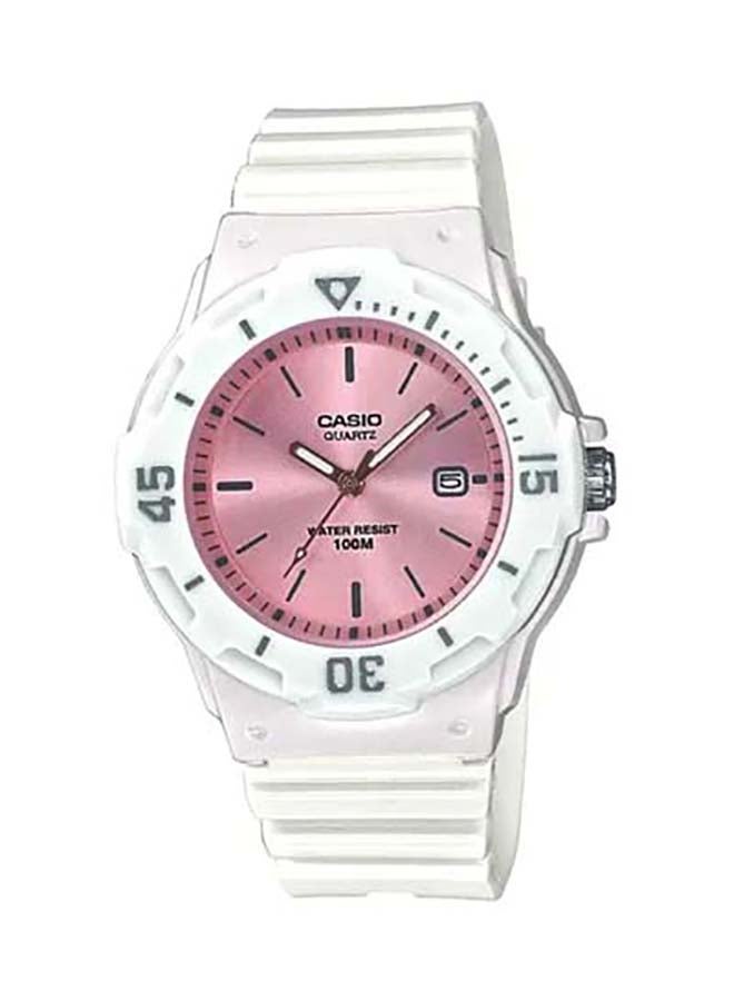 CASIO - Women's Water Resistant Analog Watch LRW-200H-4E3VDF White - Image 1
