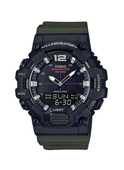 Men's Resin Analog & Digital Wrist Watch HDC-700-3AVDF - 33 mm - Green