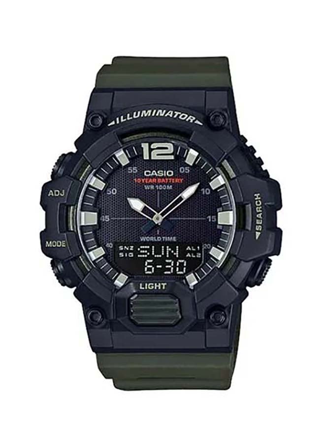 CASIO - Men's Resin Analog & Digital Wrist Watch HDC-700-3AVDF - 33 mm - Green - Image 1