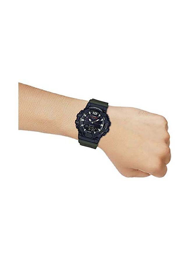CASIO - Men's Resin Analog & Digital Wrist Watch HDC-700-3AVDF - 33 mm - Green - Image 1