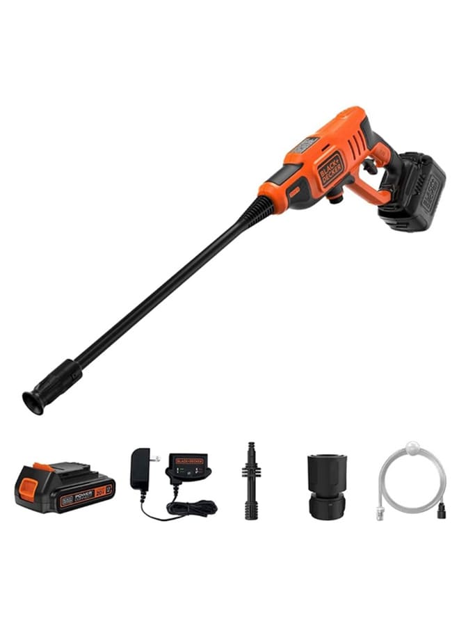 5-in-1 Cordless Electric Pressure Washer, POWERCONNECT Series, High Pressure Cleaning, Hose, Charger, BCPC18D1-GB Orange/Black - v1637476052/N48580824A_1