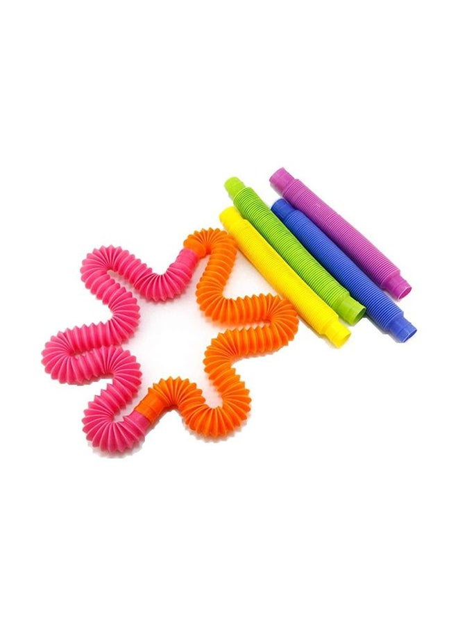 XiuWoo - 6-Piece Foldable And Portable Novelty Pop Tube Sensory Fidget Squishy Toy Set 8.07x4.17x2.52inch - Image 1
