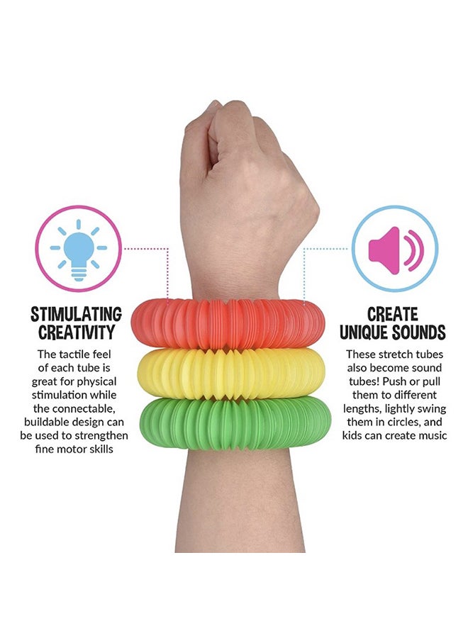 XiuWoo - 6-Piece Foldable And Portable Novelty Pop Tube Sensory Fidget Squishy Toy Set 8.07x4.17x2.52inch - Image 1