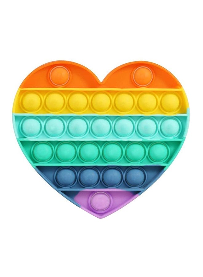 XiuWoo High-Quality Heart Shaped Push Pop Bubble Sensory Fidget Stress Relieve Squeeze Squishy Toy - Image 1