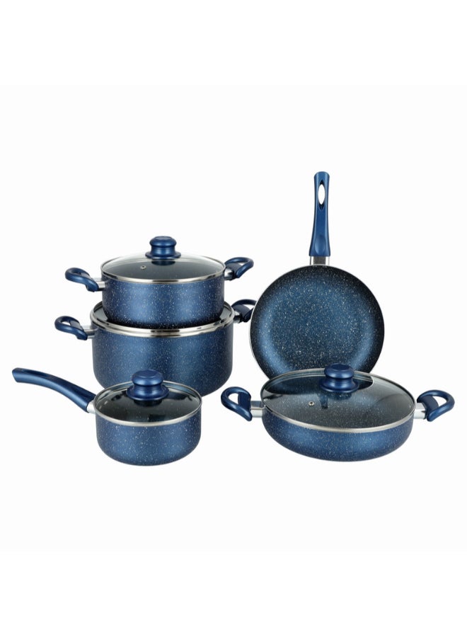 بينتولا طقم قدور جرانيت مكوّن من 9 قطع أزرق 26x13سم - Image 1