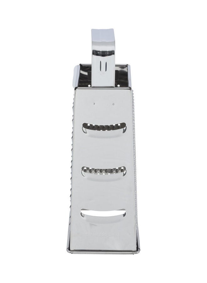 Royalford Royalford 4-Sided Grater Stainless Steel Grate Shred Slice & Zest 10.5X8X24.5 Dishwasher Safe Ultra Sharp Ss Blades Convenient Handle Silver 10.5x8x24.5cm  - Image 3