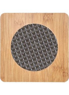 Royalford Antibacterial Non-Slip Bamboo Square Heat Pad Multicolour 14.5x14.5cm  - Image 1